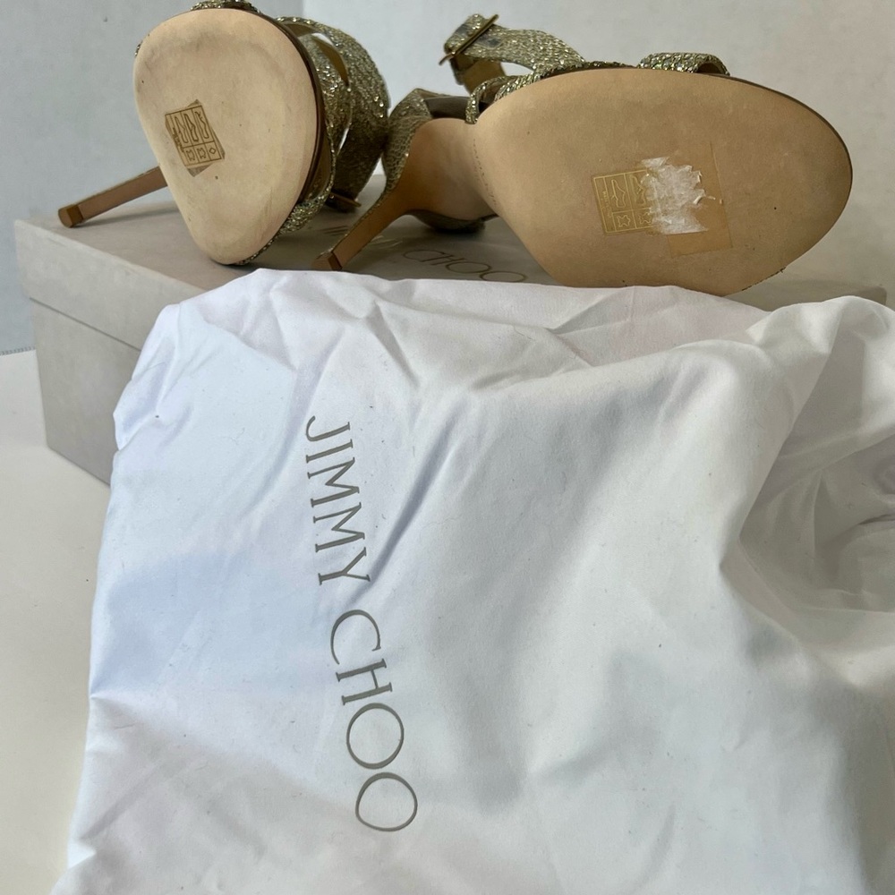 Jimmy Choo Gold/Silver Women's Heels New With Box - Picture 4 of 13